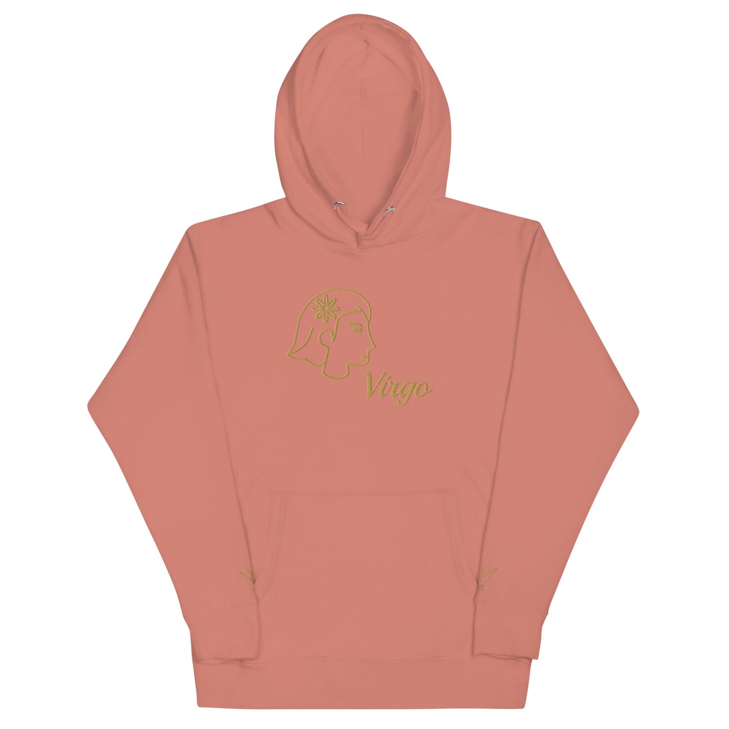 Virgo unisex hoodie with embroidered zodiac design by I-REP
