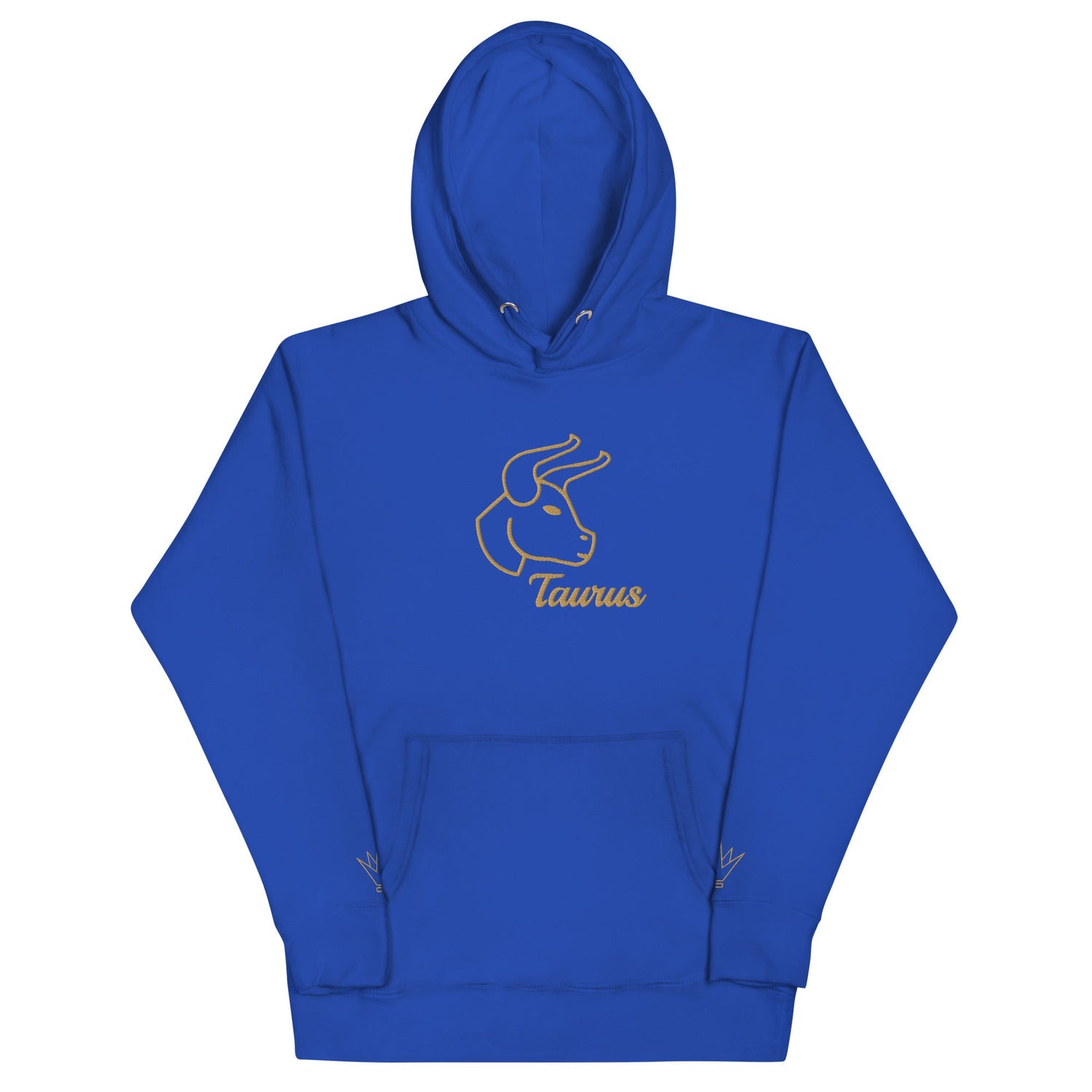 Taurus unisex hoodie with embroidered zodiac design by I-REP